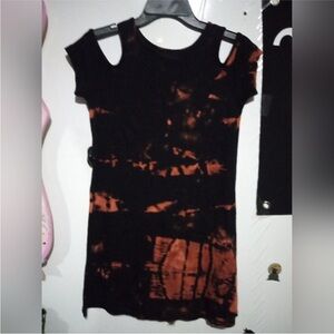 Forever 21 Tie Dyed Cold Shoulder Mini Dress Size Medium